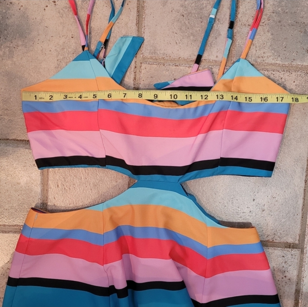 Lovers + Friends Alexandra Striped Mini Dress L NWT - Picture 6 of 13